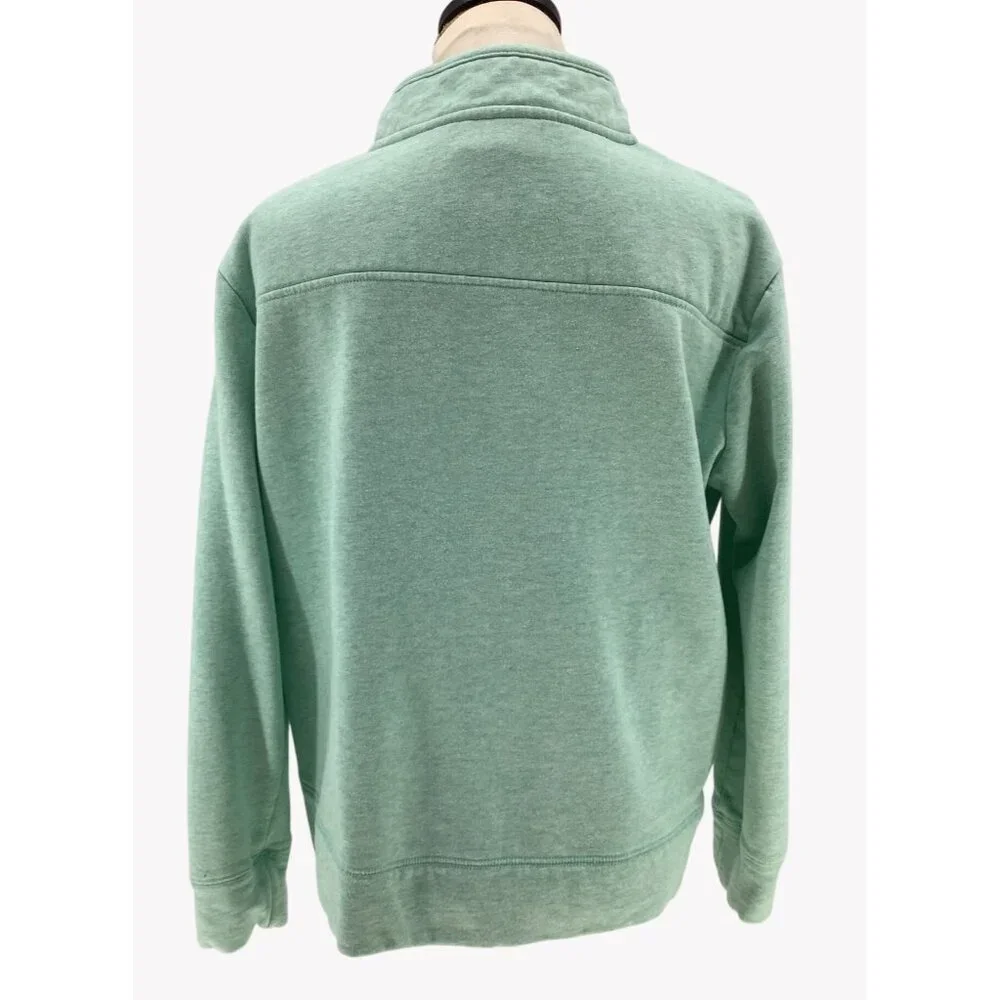 State Of Mine VIRGINIA Womans XL Quarter Button Pullover Mint Green Sweatshirt - Picture 6 of 9